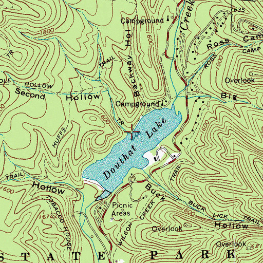 Topographic Map of Second Hollow, VA