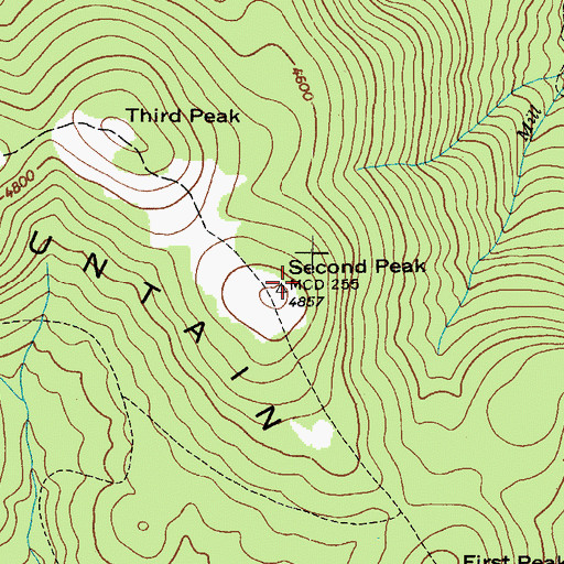 Topographic Map of Second Peak, VA