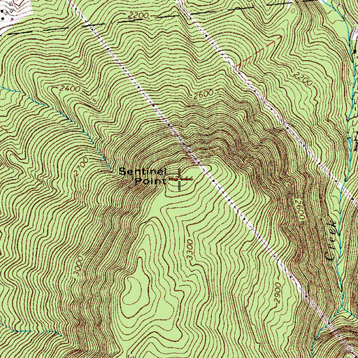 Topographic Map of Sentinel Point, VA