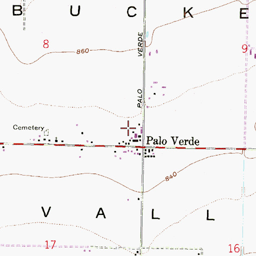 Topographic Map of Palo Verde Elementary School, AZ