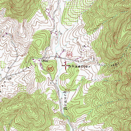 Topographic Map of Shaeffer Hollow, VA