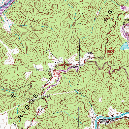 Topographic Map of Big Ridge, VA