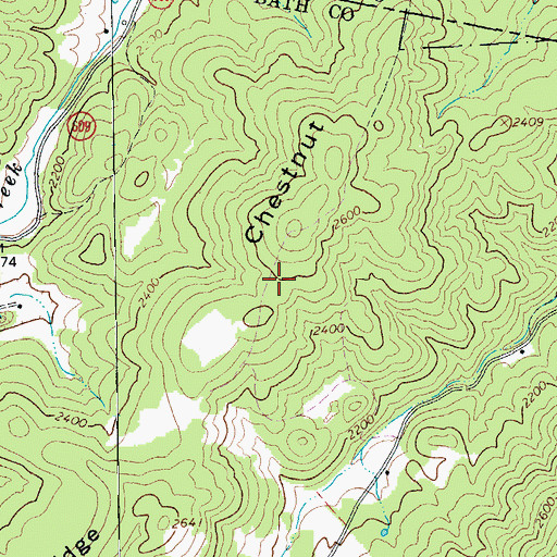 Topographic Map of Chesnut Ridge, VA