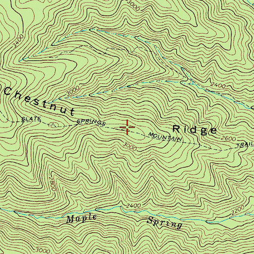 Topographic Map of Chesnut Ridge, VA