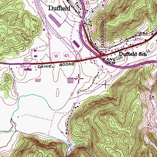 Topographic Map of Hunter Valley, VA