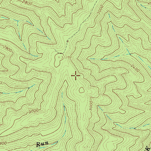 Topographic Map of Little Mountain, VA