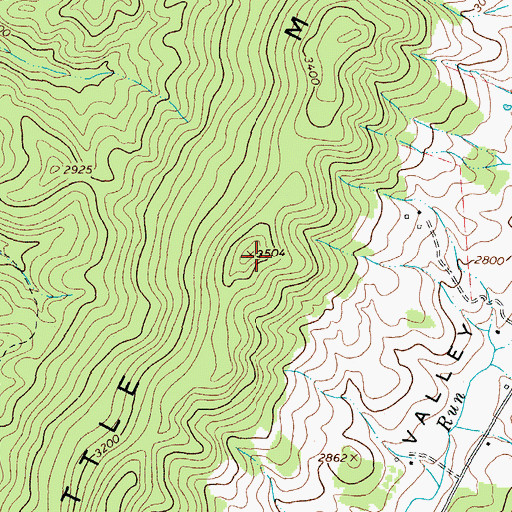 Topographic Map of Little Mountain, VA
