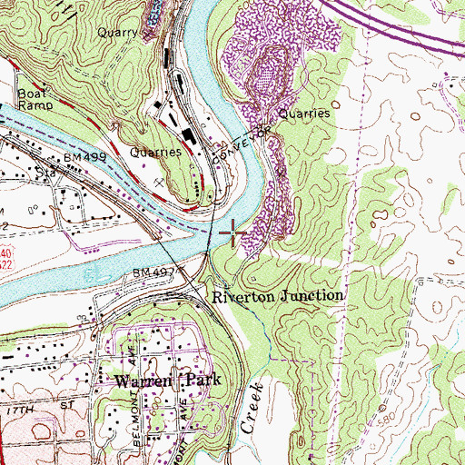 Topographic Map of North Fork Shenandoah River, VA