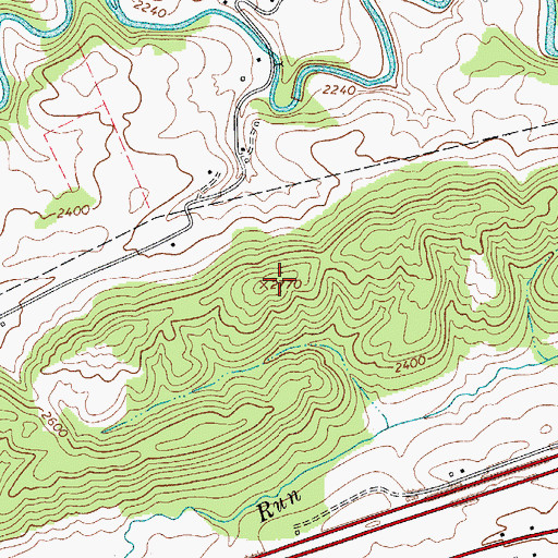 Topographic Map of Pine Ridge, VA