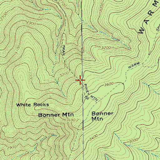 Topographic Map of Piney Mountain Trail, VA