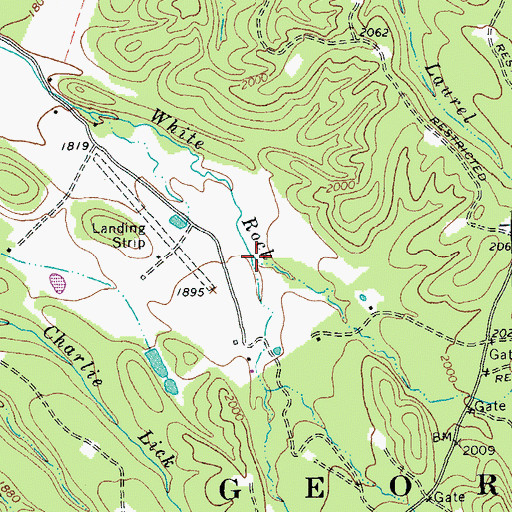 Topographic Map of South Fork White Rock Branch, VA