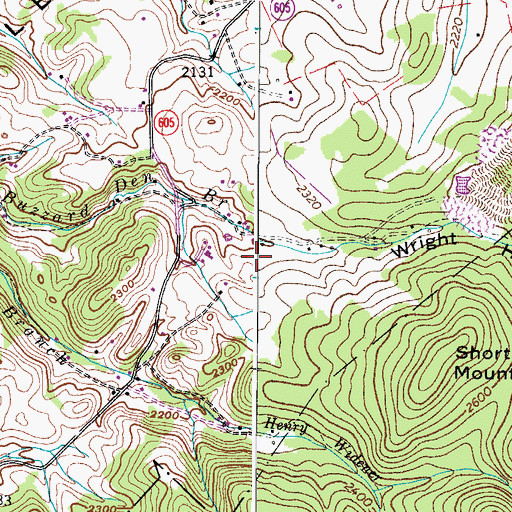 Topographic Map of Wright Hollow, VA