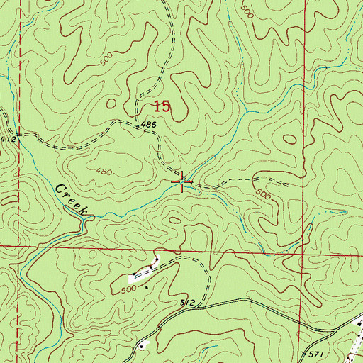 Topographic Map of Walton Road Ford, AL