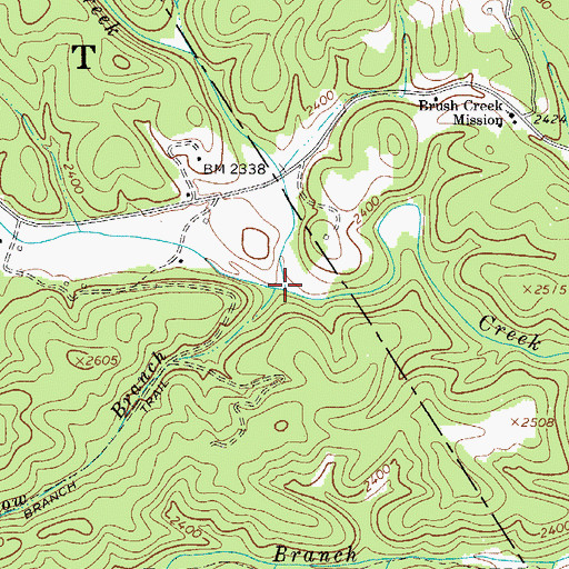 Topographic Map of Yellow Branch, VA