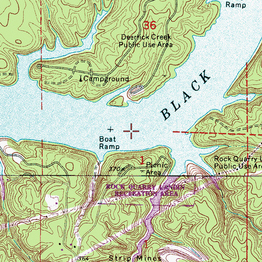 Topographic Map of Wards Shoal (historical), AL