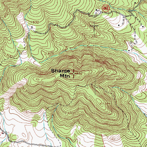 Topographic Map of Sharps Mountain, VA