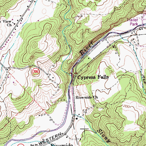 Topographic Map of Sheep Creek, VA