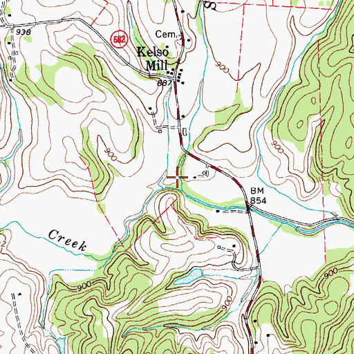 Topographic Map of Sheep Creek, VA
