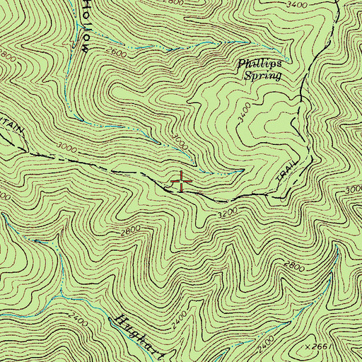 Topographic Map of Shenandoah Mountain Trail, VA