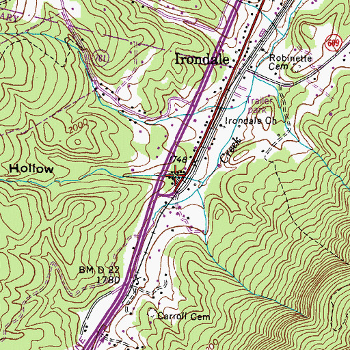 Topographic Map of Shipley Hollow, VA
