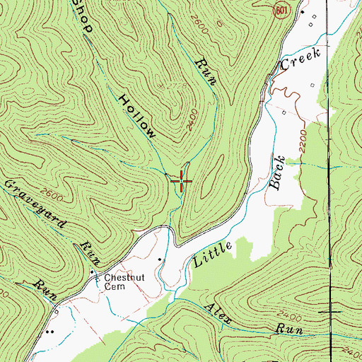 Topographic Map of Shop Hollow, VA