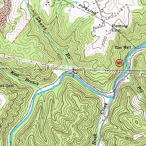 Topographic Map of Short Branch, VA