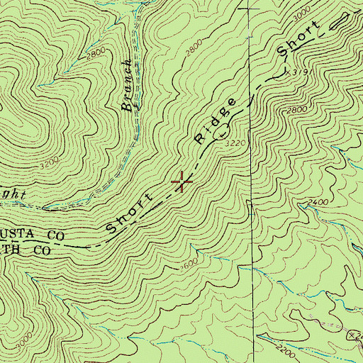 Topographic Map of Short Ridge, VA