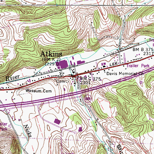 Topographic Map of Shupe Hollow, VA