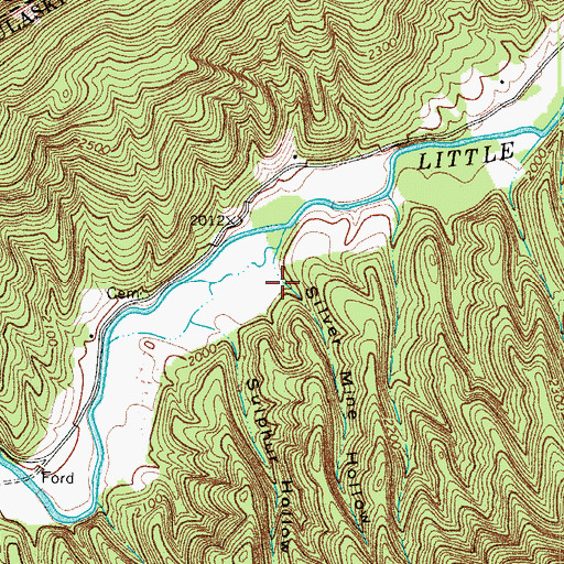 Topographic Map of Silver Mine Hollow, VA