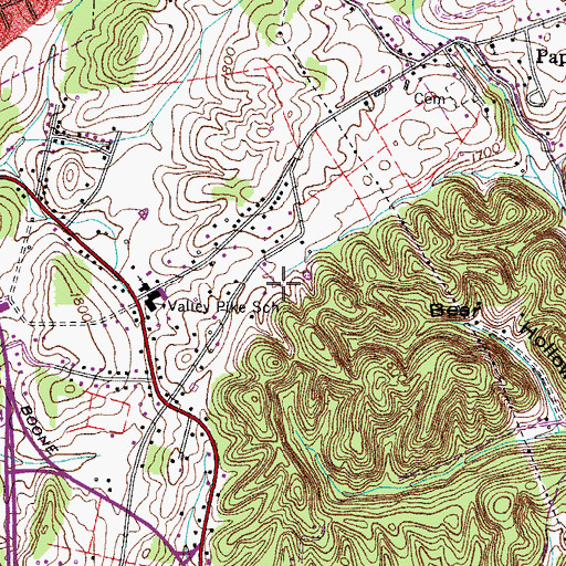 Topographic Map of Sinking Creek, VA