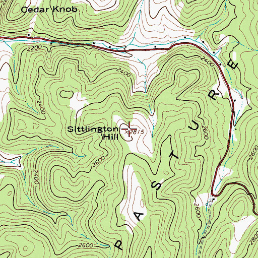 Topographic Map of Sittlington Hill, VA