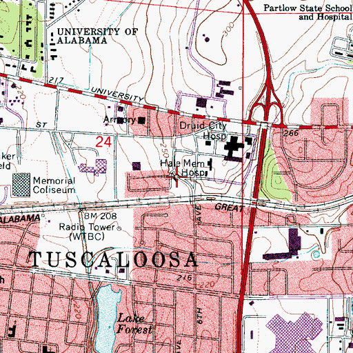 Topographic Map of West Alabama Crippled Childrens Clinic, AL