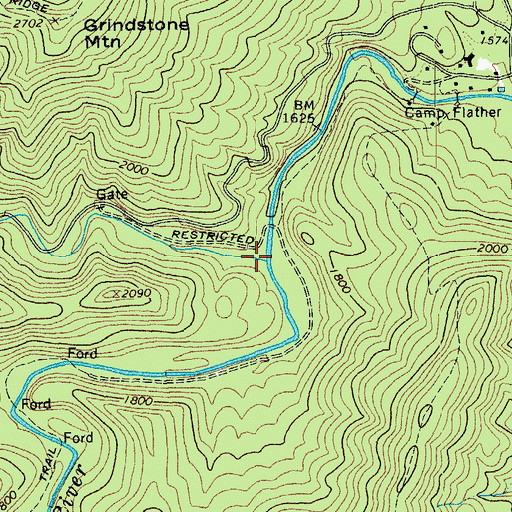 Topographic Map of Skidmore Fork, VA