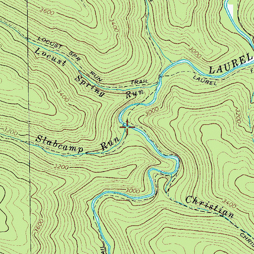 Topographic Map of Slabcamp Run, VA