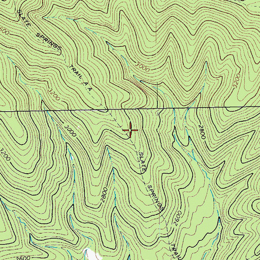 Topographic Map of Slate Springs Trail AA, VA