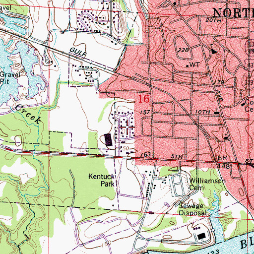 Topographic Map of West Circle, AL