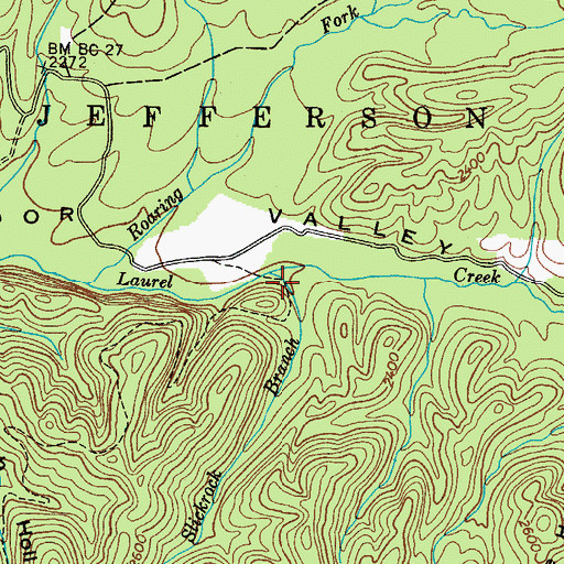 Topographic Map of Slickrock Branch, VA
