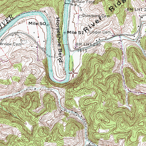Topographic Map of Smith Creek, VA