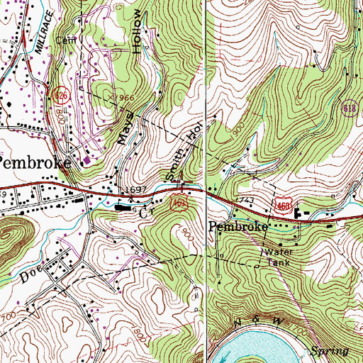 Topographic Map of Smith Hollow, VA