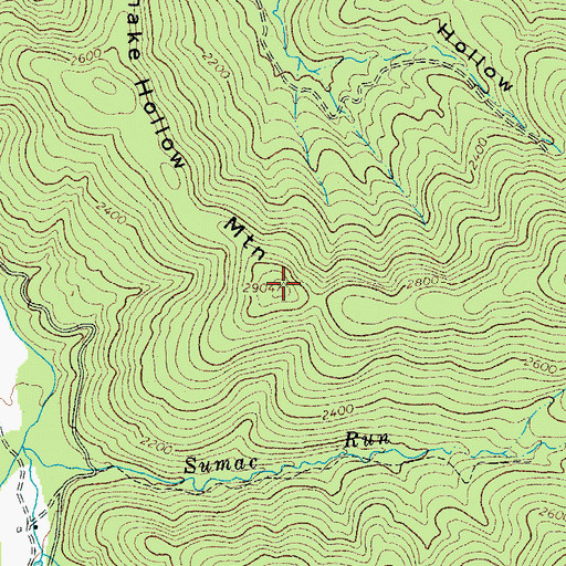 Topographic Map of Snake Hollow Mountain, VA