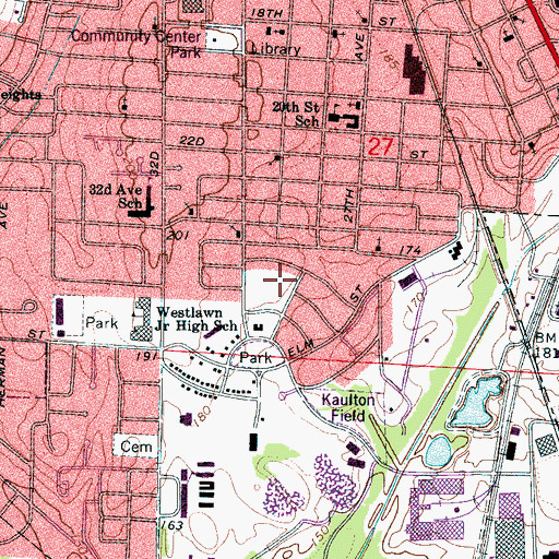 Topographic Map of West Haven, AL