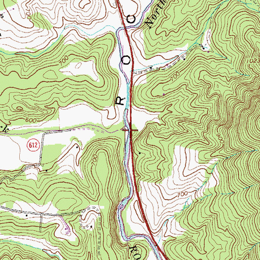 Topographic Map of South Fork Rockfish River, VA