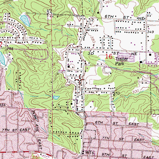 Topographic Map of Westview, AL