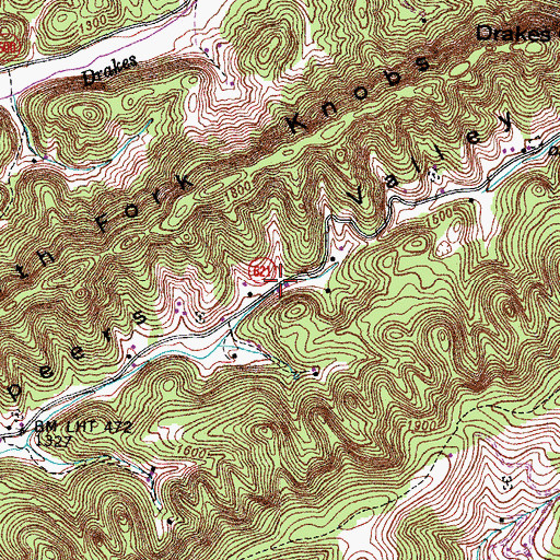 Topographic Map of Speers Valley, VA