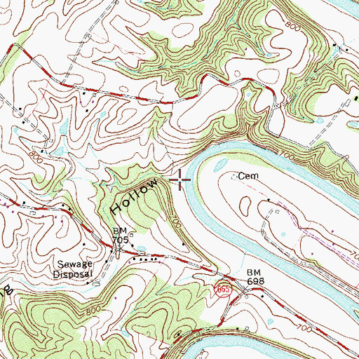 Topographic Map of Spring Hollow, VA