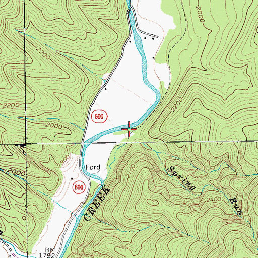 Topographic Map of Spring Run, VA