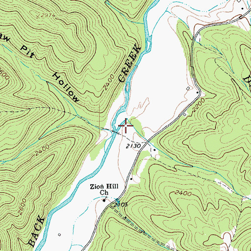 Topographic Map of Spring Run, VA