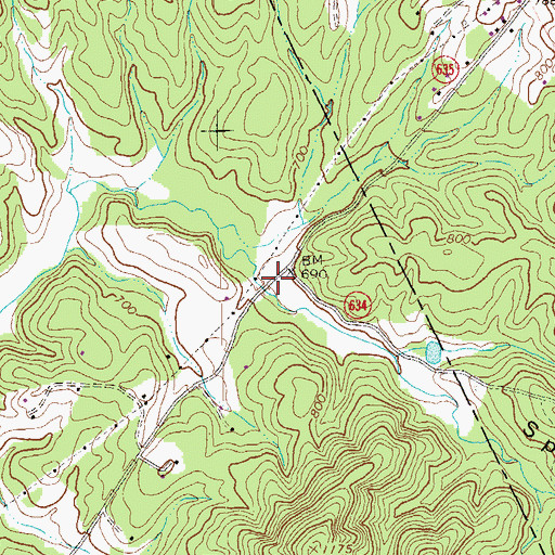 Topographic Map of Spring Valley, VA