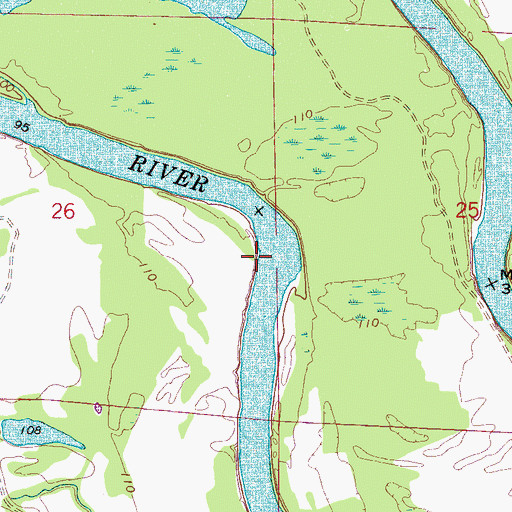 Topographic Map of Wild Horse Bar, AL