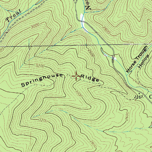 Topographic Map of Springhouse Ridge, VA
